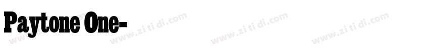 Paytone One字体转换